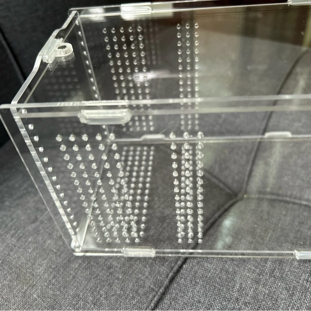 Clear Jumping Spider Tarantula Small Animal Reptile Acrylic Enclosure Cage Home
